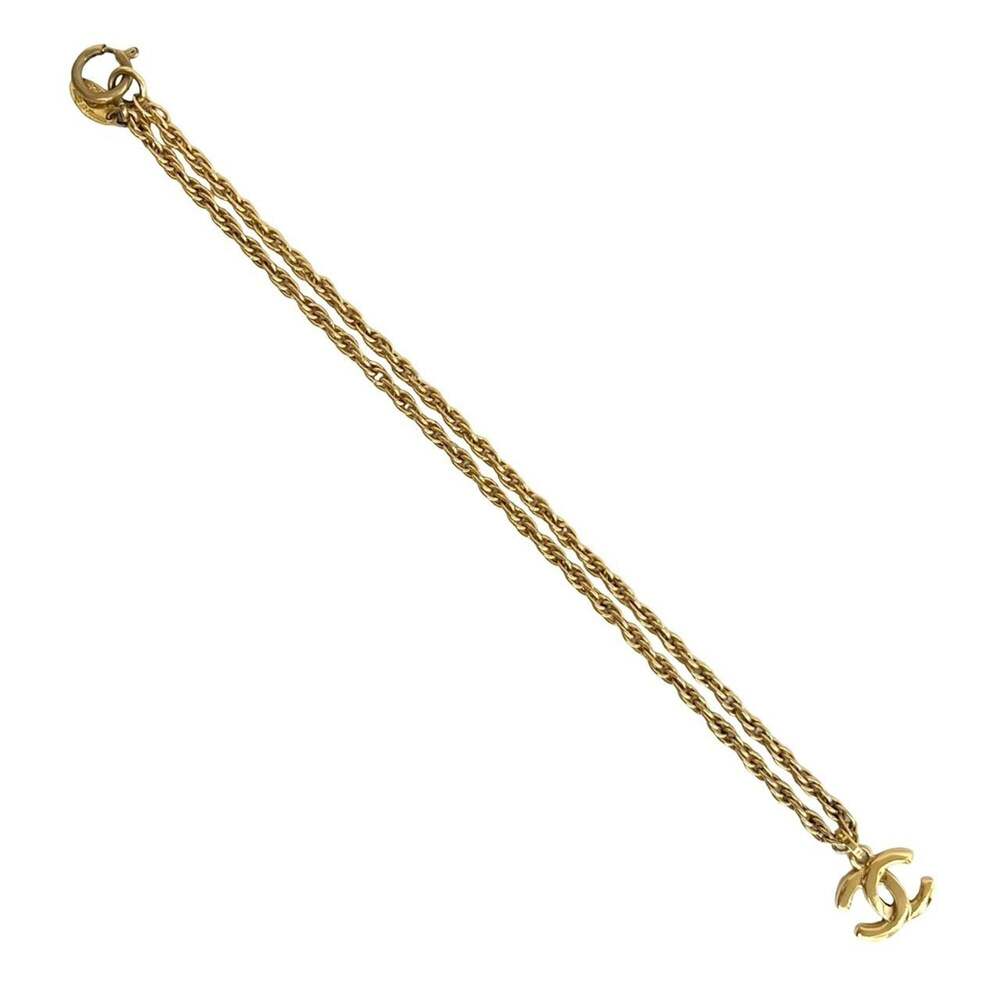 CHANEL Authentic Vintage Gold Logo Necklace - Picture 4 of 5